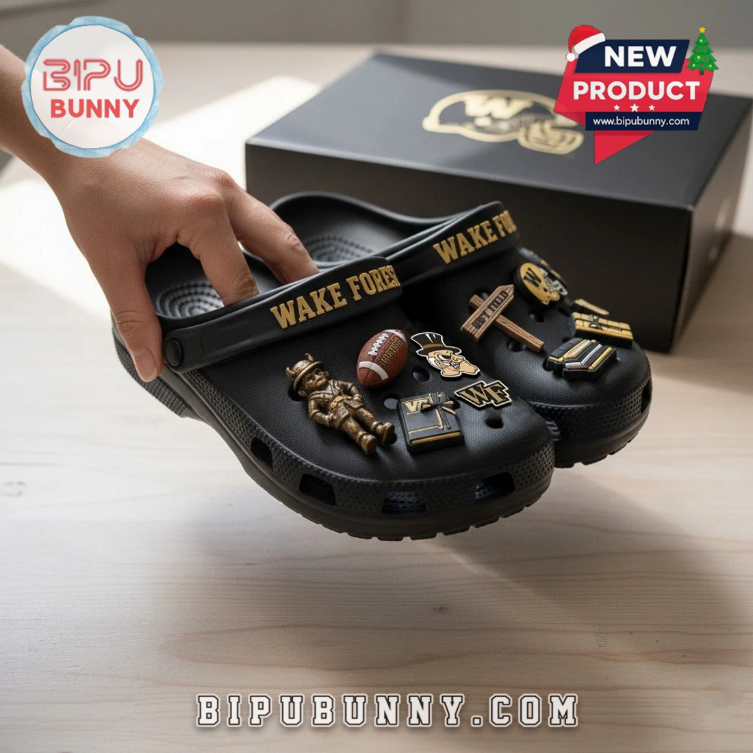 Wake Forest Demon Deacons Football Crocs Clogs Wake Forest Demon Deacons Football Crocs Clogs