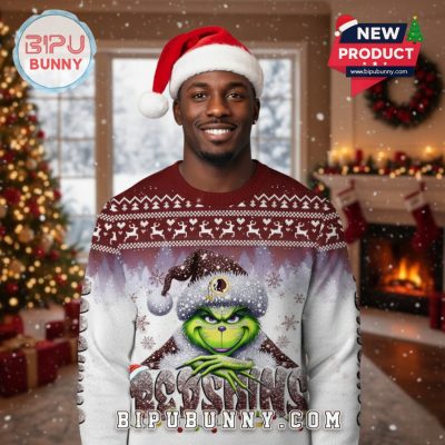 Washington Redskin Grinch Ugly Christmas Sweater 2025