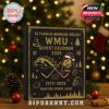 Festive scene with WMU Advent Calendar box celebrating Broncos hockey in holiday setting!