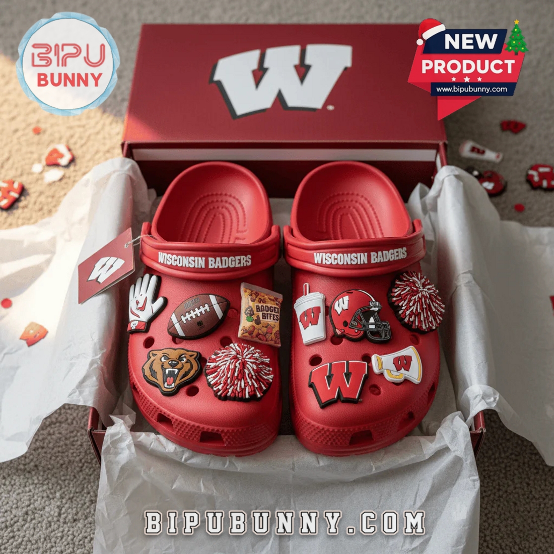 Wisconsin Badgers Football Crocs Clogs Wisconsin Badgers Football Crocs Clogs