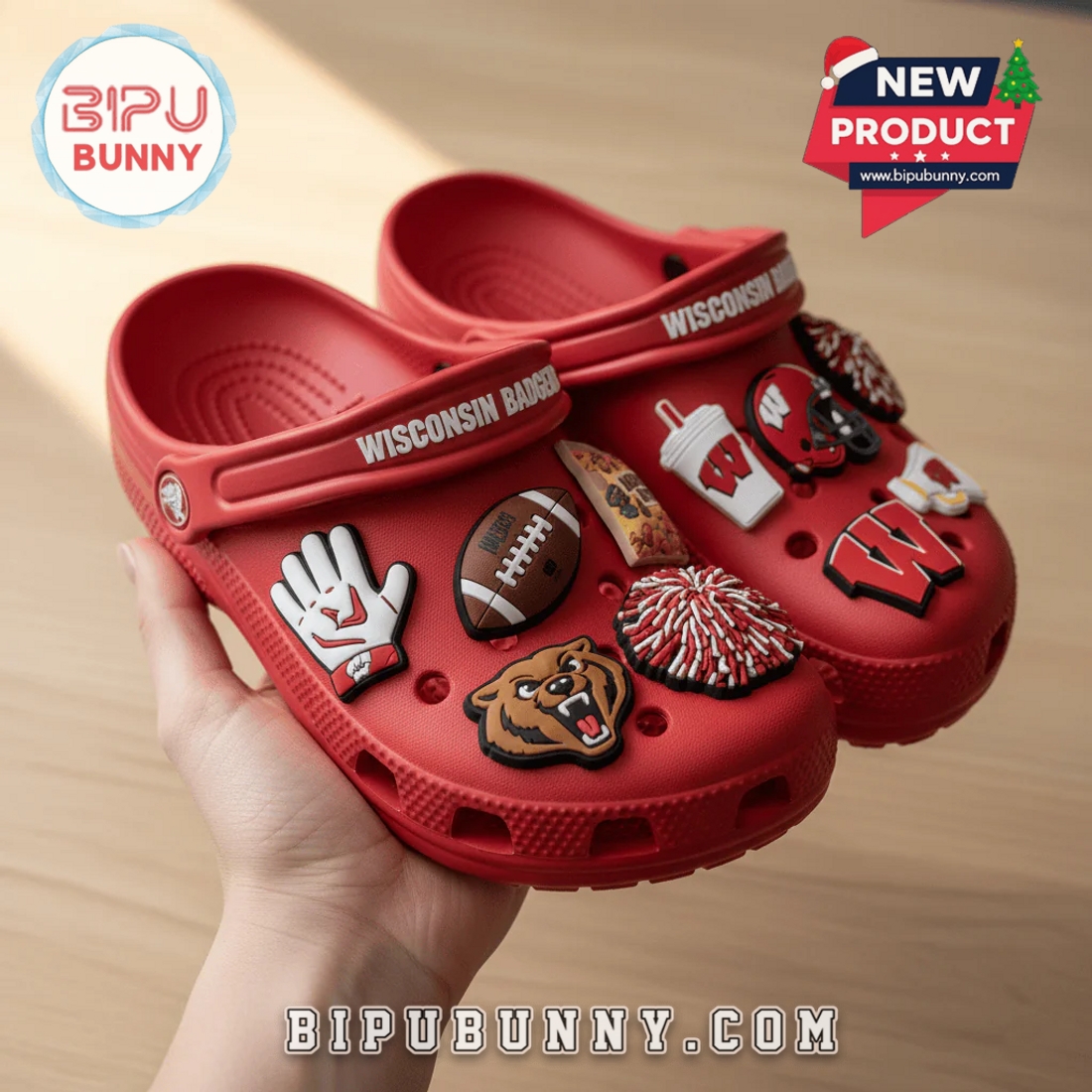 Wisconsin Badgers Football Crocs Clogs Wisconsin Badgers Football Crocs Clogs