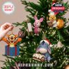 Colorful woodland character ornaments hanging on a Christmas tree for a cheerful holiday atmosphere!