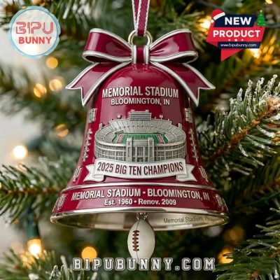 2025 Big Ten Champions Memorial Stadium Bloomington Bell Ornament