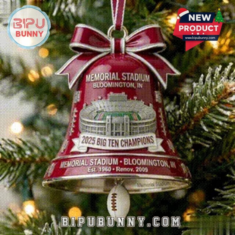 2025 Big Ten Champions Memorial Stadium Bloomington Bell Ornament