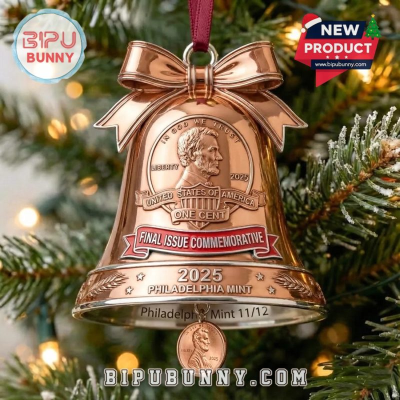 2025 Final Penny 11 12 Philadelphia Mint Commemorative Bell Ornament