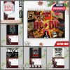 AC/DC 2026 custom calendar cover showing multiple album artworks, flame effects, and a central red band logo with editable name option, bound in spiral format!
