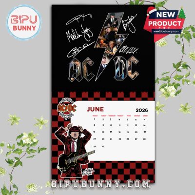 AC/DC Wall Hanging Calendar 2026
