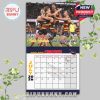 Calendar layout for July 2026 includes a team photo from a live game and motivational quote about South Australian pride, with club-themed fonts and colors!