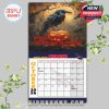 Halloween-inspired calendar page for October 2026 with gothic-style crow, orange pumpkin, and club-themed fonts for Adelaide Crows fans!