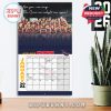 A wall calendar page for January 2026 featuring the Adelaide Crows team photo and a motivational slogan for the new season with a functional date grid below.
