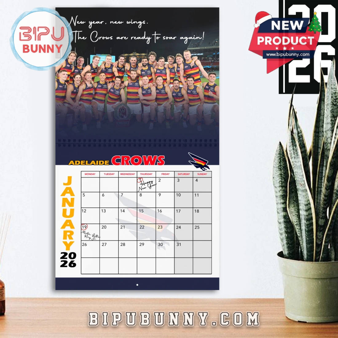 Adelaide Football Club Wall Hanging Calendar 2026 Adelaide Football Club Wall Hanging Calendar 2026