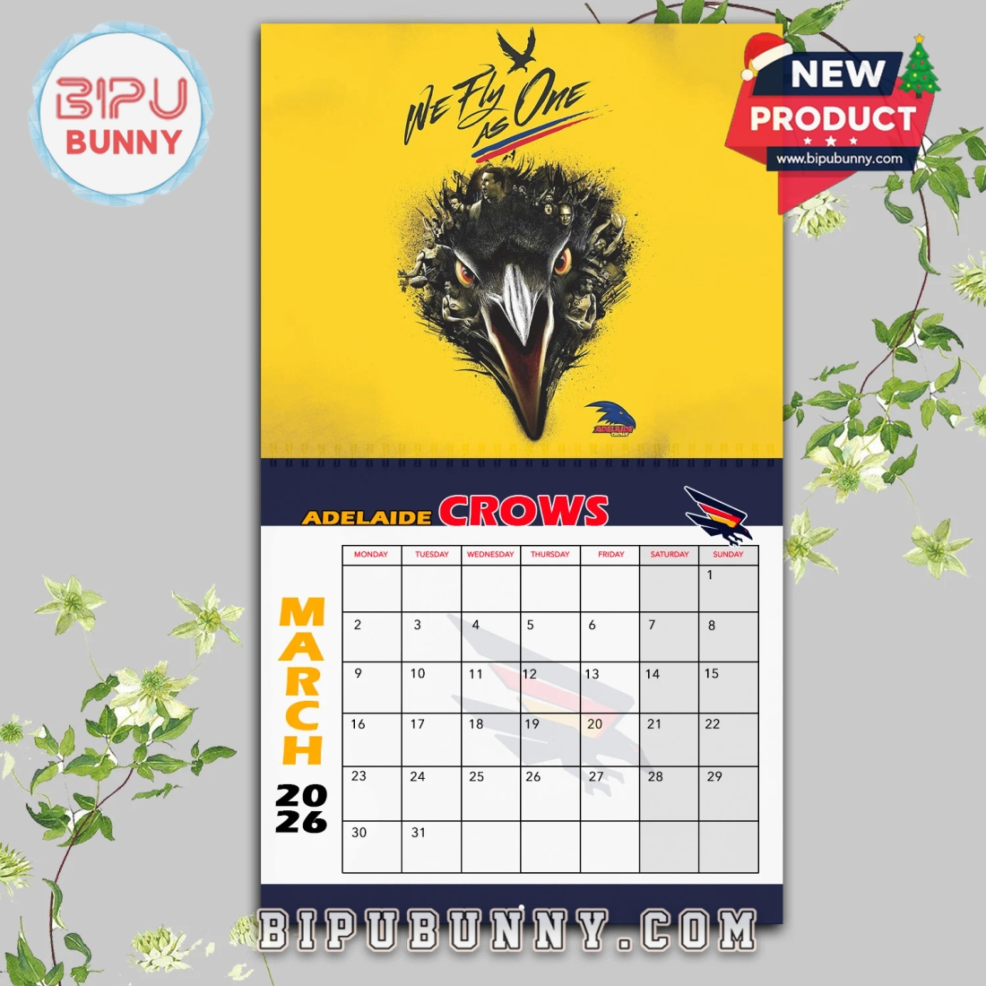 Adelaide Football Club Wall Hanging Calendar 2026 Adelaide Football Club Wall Hanging Calendar 2026