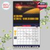 May 2026 Adelaide Crows calendar page featuring an electric match-day stadium atmosphere and an empowering quote with the date grid below.