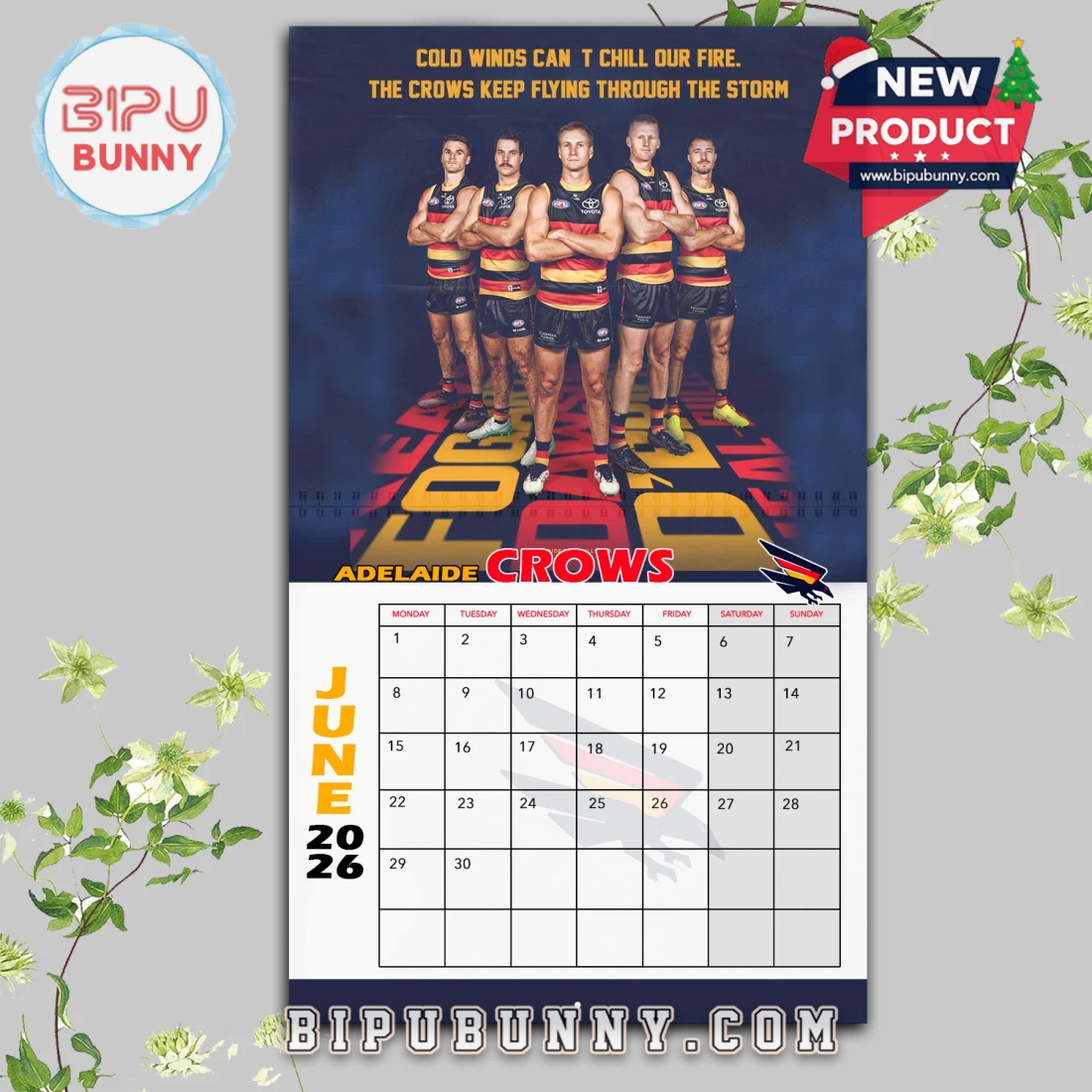 Adelaide Football Club Wall Hanging Calendar 2026 Adelaide Football Club Wall Hanging Calendar 2026