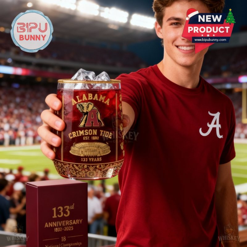 Alabama Crimson Tide 133rd Anniversary Whiskey Glass