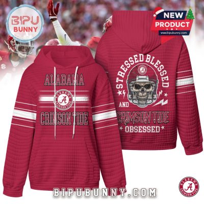 Alabama Crimson Tide NCAA Obsessed Waffle Hoodie