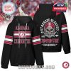 Black hoodie with red and white accents and a large back graphic celebrating Crimson Tide obsession!