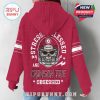 Crimson hoodie back design featuring bold Crimson Tide skull art and text for ultimate fan expression!