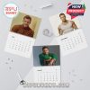 Summer months wall calendar pages with relaxed portrait imagery and neat grids!