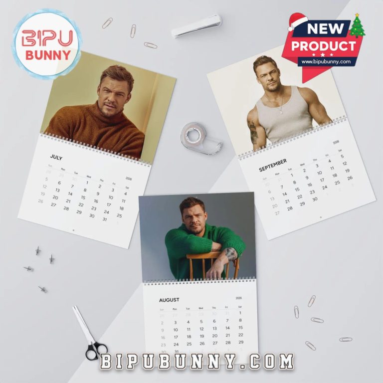 Alan Ritchson Wall Calendar 2026 - Bipubunny Store