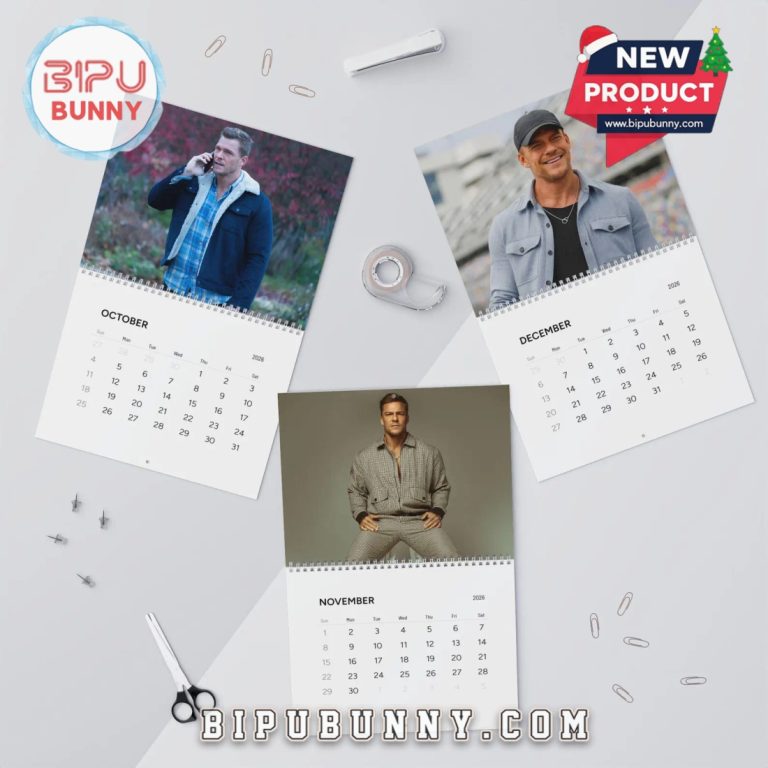 Alan Ritchson Wall Calendar 2026 - Bipubunny Store