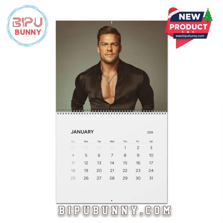 Alan Ritchson Wall Calendar 2026 - Bipubunny Store