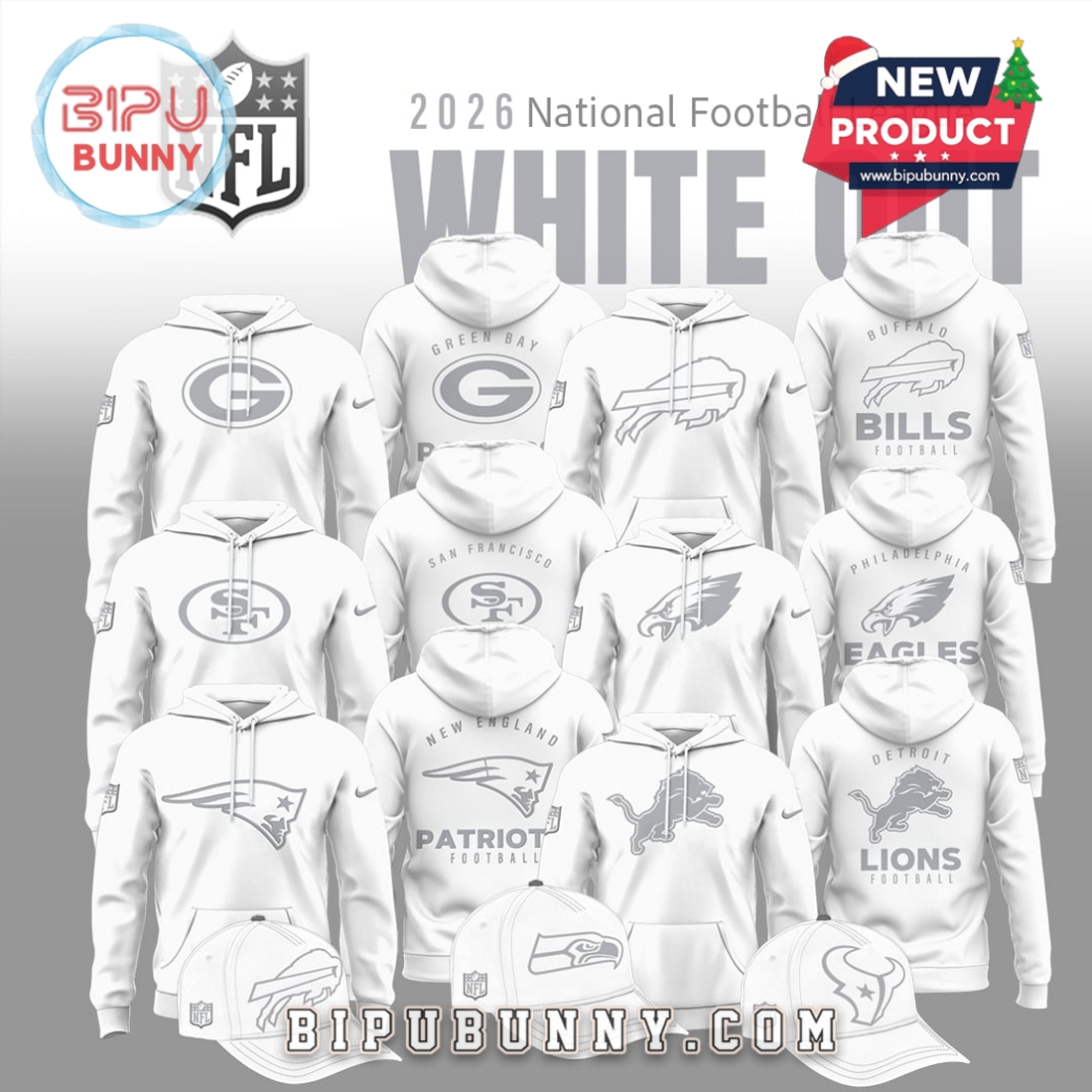 All Team NFL 2026 White Out Limited Edition Hoodie All Team NFL 2026 White Out Limited Edition Hoodie
