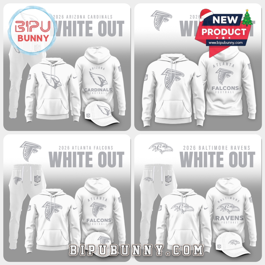 All Team NFL 2026 White Out Limited Edition Hoodie All Team NFL 2026 White Out Limited Edition Hoodie
