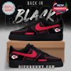 Kansas City Chiefs sneaker in black and red, with personalized name and iconic team branding for fan wear!