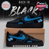 Detroit Lions sneaker in black and blue with side logo and custom name zone from the Back in Black drop!