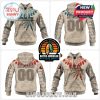 Tan hoodies for Eagles and 49ers with feathers, tribal warrior face, full sleeve design, “Any Name” on back, and November Heritage Month theme!