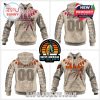 Tan NFL hoodies for Cardinals and Bears with tribal face, feather design, “Any Name” text, team logos, and Native American Heritage Month theme!