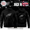 Philadelphia Eagles hoodie in all-black with eagle crest and team identity graphics in the 2025 Back in Black line!