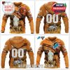 NFL hoodies with farm-themed design elements for Bears and Lions fans, featuring cows, tractors, and barns!