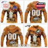 Rustic hoodie design combining NFL pride for Eagles and Bills with countryside visuals of cows and tractors!