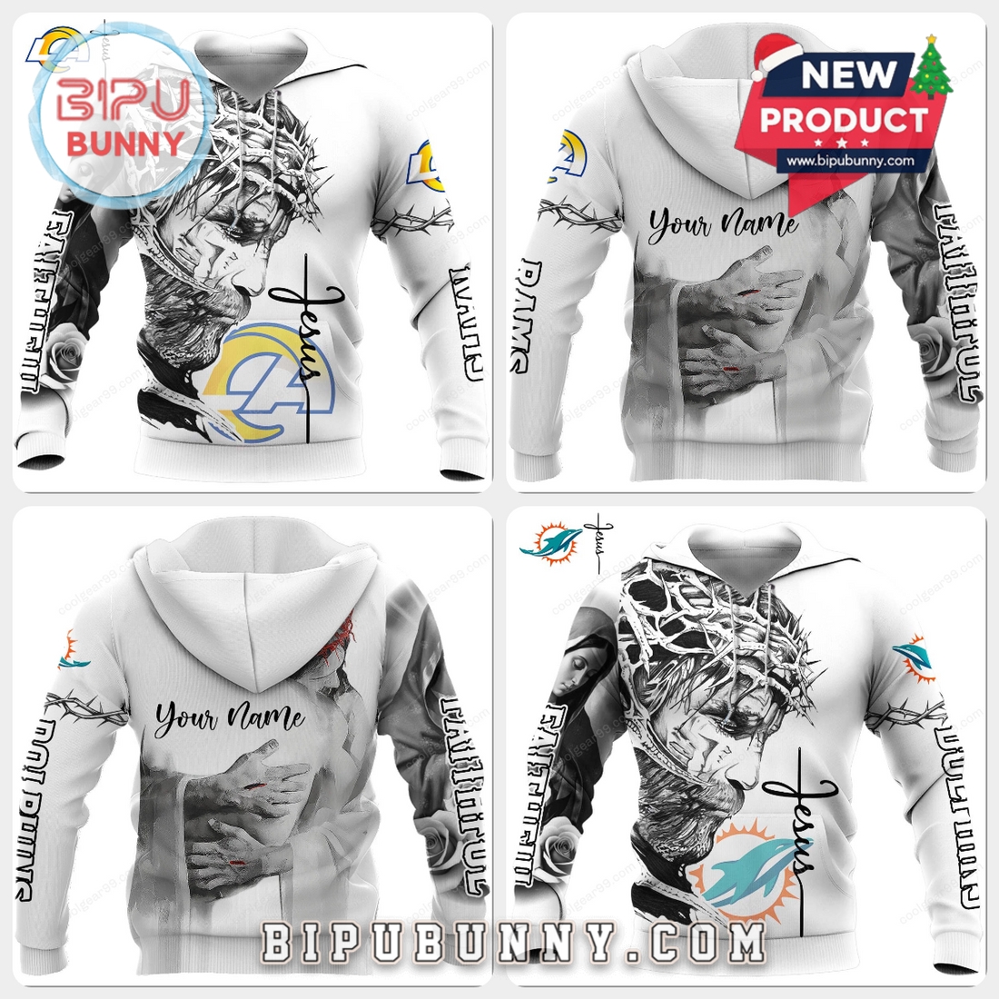 All Team NFL x God Faithful Spirit Hoodie All Team NFL x God Faithful Spirit Hoodie