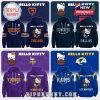 NFL Hello Kitty hoodies for the Chicago Bears, Dallas Cowboys, Minnesota Vikings, and Los Angeles Rams with adorable designs and team logos.