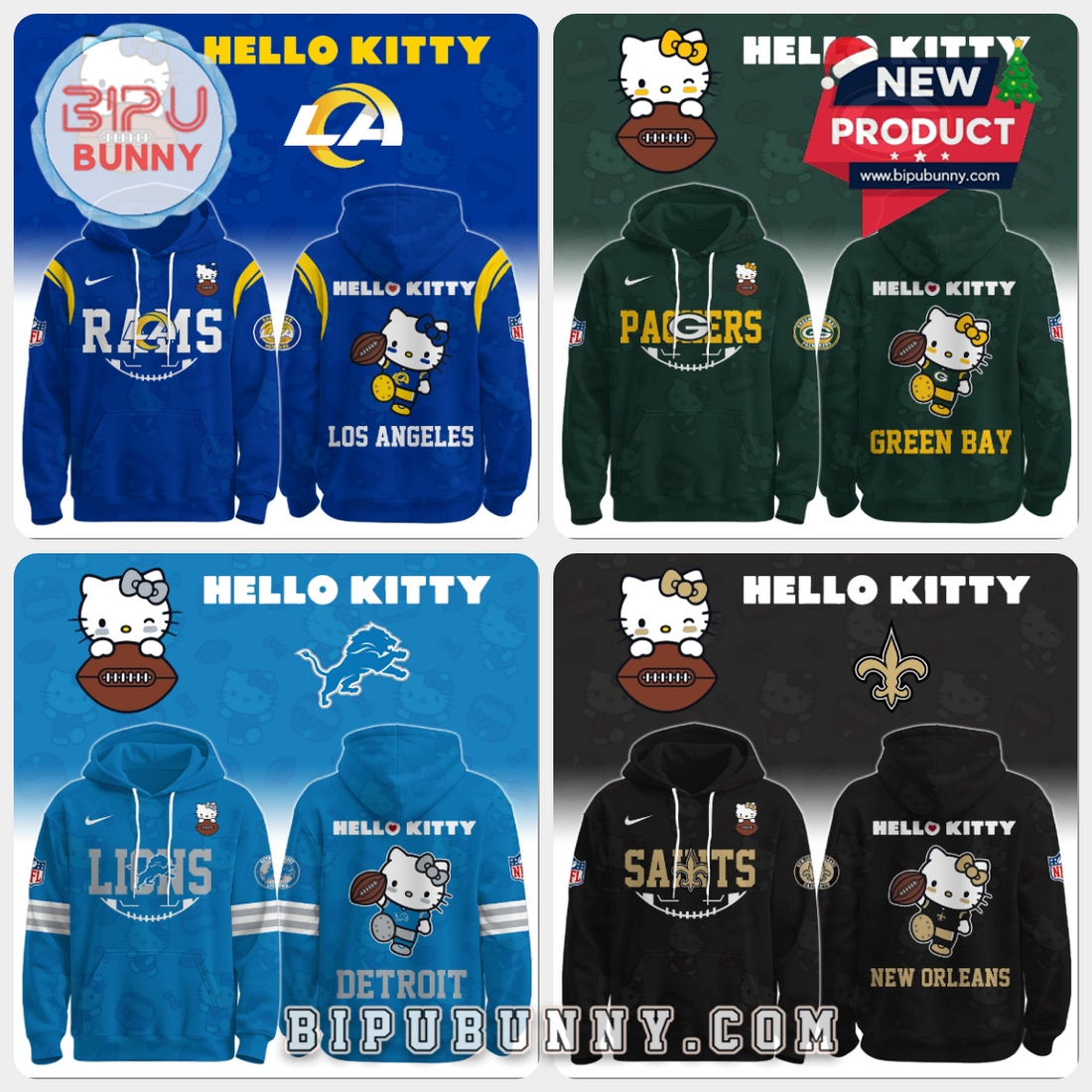 All Team NFL x Hello Kitty Limited Edition Hoodie All Team NFL x Hello Kitty Limited Edition Hoodie