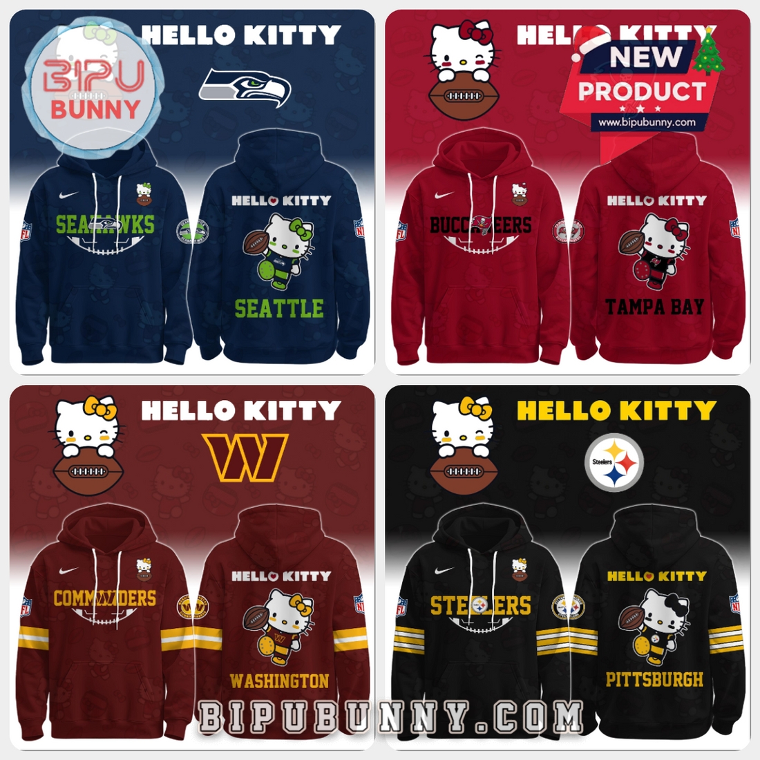 All Team NFL x Hello Kitty Limited Edition Hoodie All Team NFL x Hello Kitty Limited Edition Hoodie