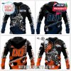 Motocross hoodies for Colts and Eagles, both with biker graphics, intense color contrast, and textured design elements for high-energy looks.