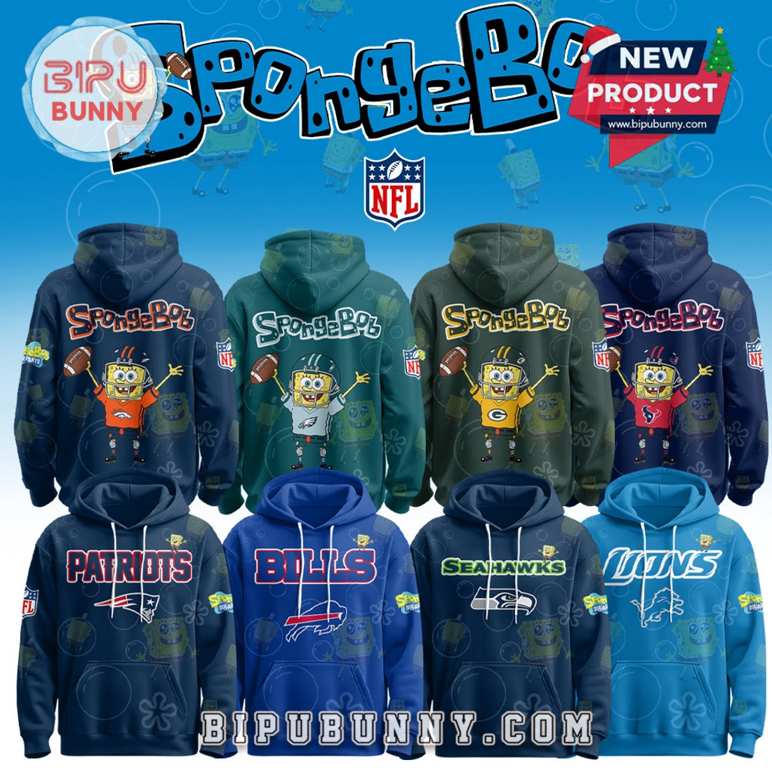 All Team NFL x SpongeBob Limited Edition Hoodie All Team NFL x SpongeBob Limited Edition Hoodie