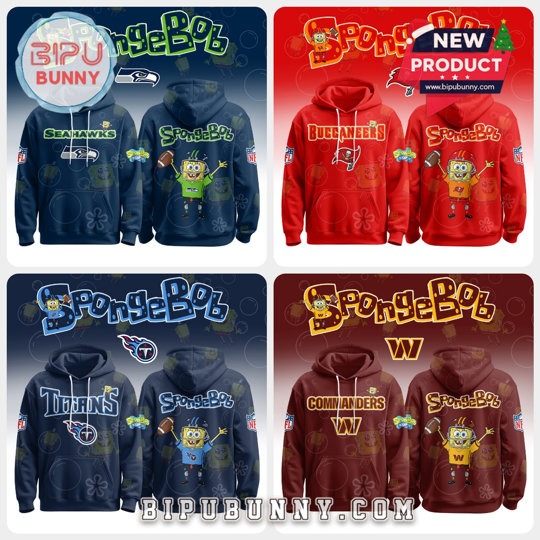All Team NFL x SpongeBob Limited Edition Hoodie All Team NFL x SpongeBob Limited Edition Hoodie