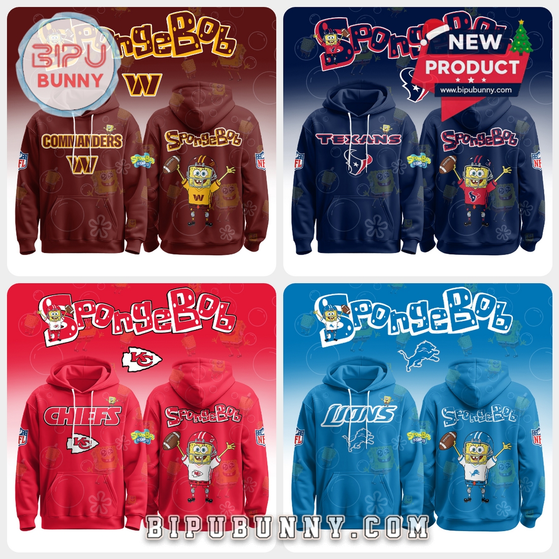 All Team NFL x SpongeBob Limited Edition Hoodie All Team NFL x SpongeBob Limited Edition Hoodie