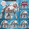 NFL motocross hoodies with grayscale dirt bike scenes, checkered flag graphics, and team logos from popular franchises like 49ers, Cowboys, and Eagles!