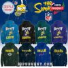 NFL hoodies featuring Bart Simpson for the Detroit Lions, Pittsburgh Steelers, Philadelphia Eagles, and Baltimore Ravens, designed in team colors with a playful Bart Simpson design.