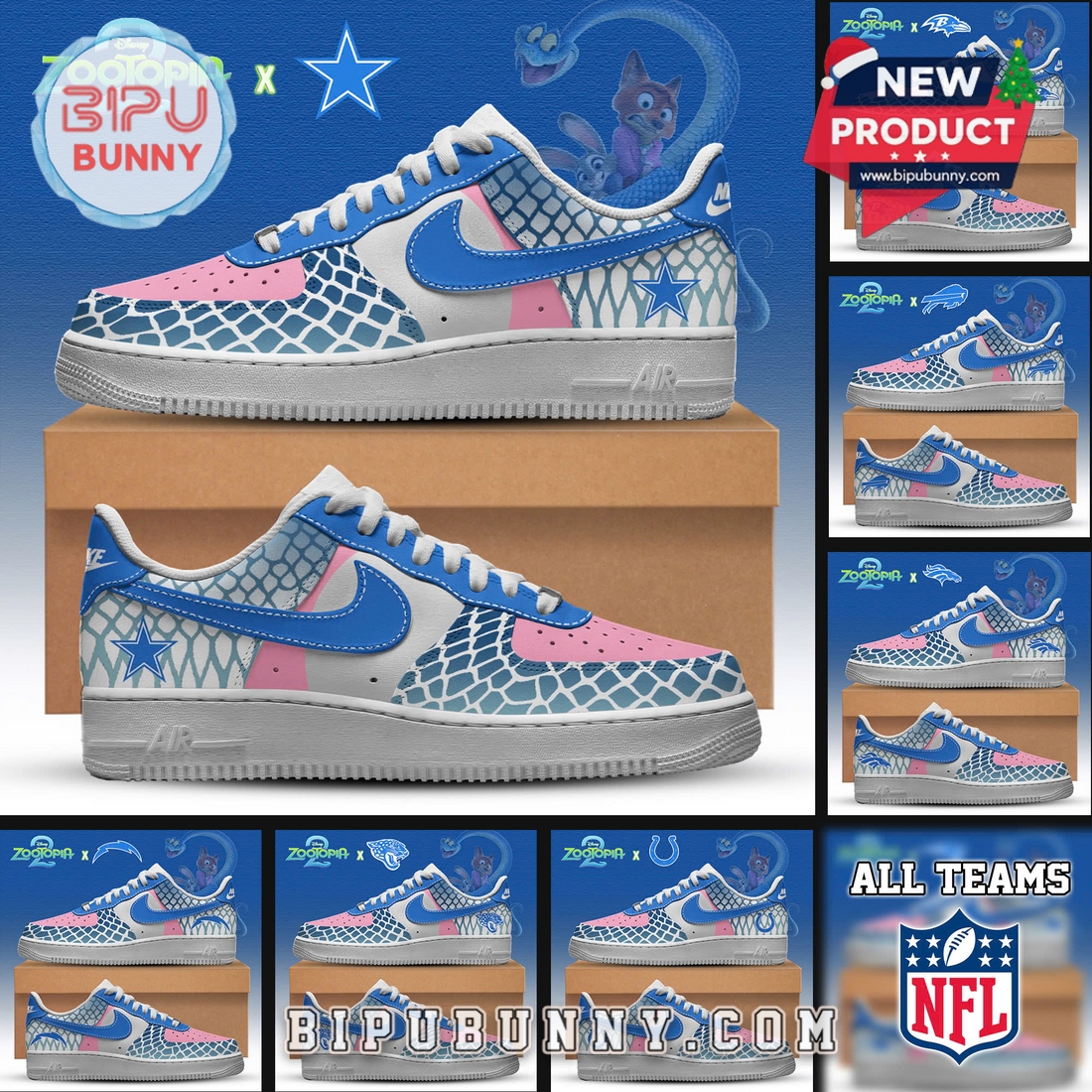 All Team NFL x Zootopia 2 Air Force 1 All Team NFL x Zootopia 2 Air Force 1