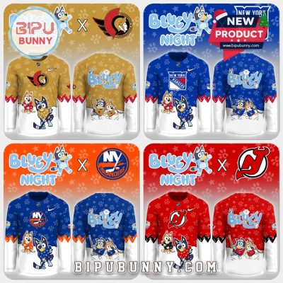 All Team NHL Hockey x Bluey Night Hockey Jersey
