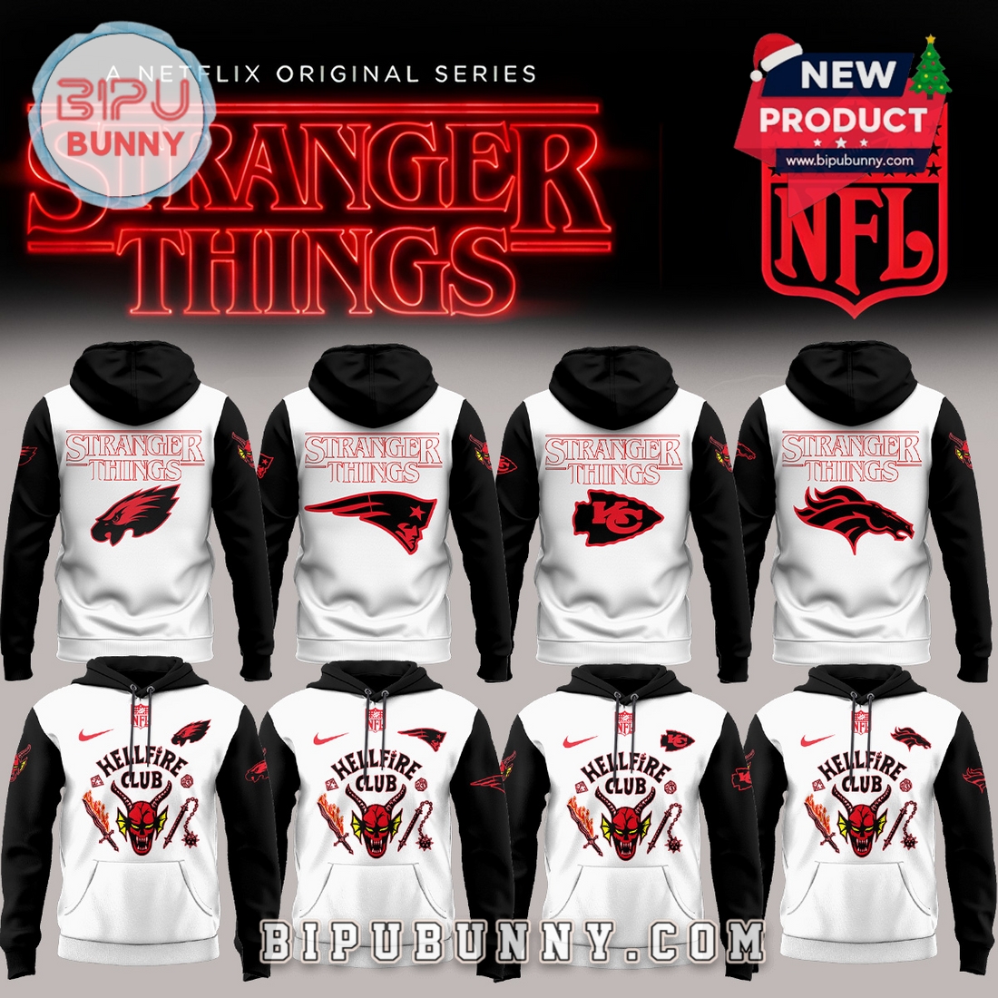 All Teams NFL x Stranger Things Hoodie Limited Edition All Teams NFL x Stranger Things Hoodie Limited Edition