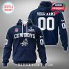 Dallas Cowboys customizable hoodie with retro logo and Super Bowl branding!