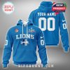 Detroit Lions custom hoodie with historic logo, NFL details, and personalization zone!